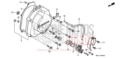 PANNEAU CARTER-MOTEUR D./ POMPE A HUILE FES125Y de 2000